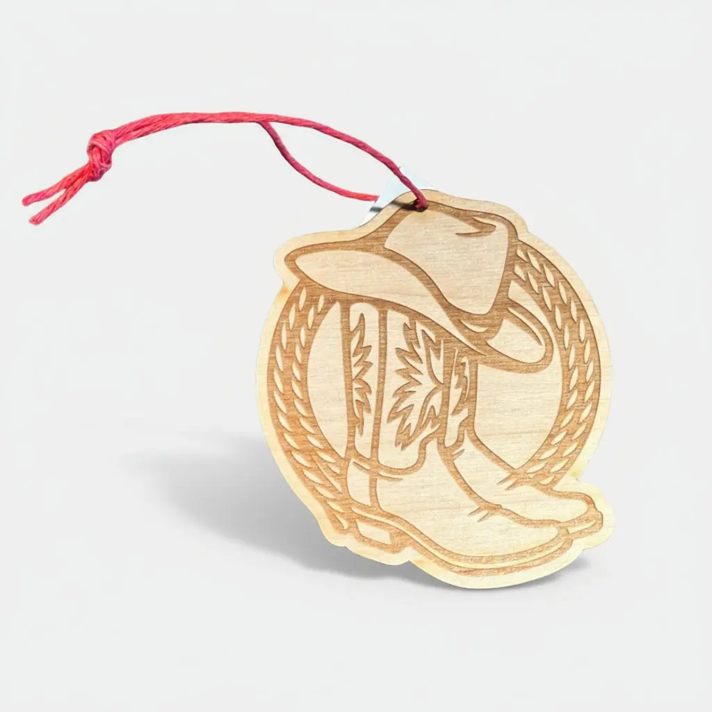 Boot, Hat, & Lasso Ornament 1