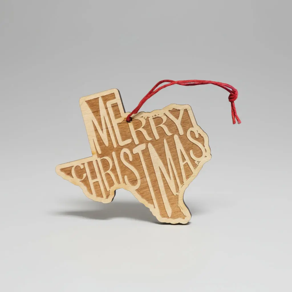Merry Christmas Texas Ornament 1