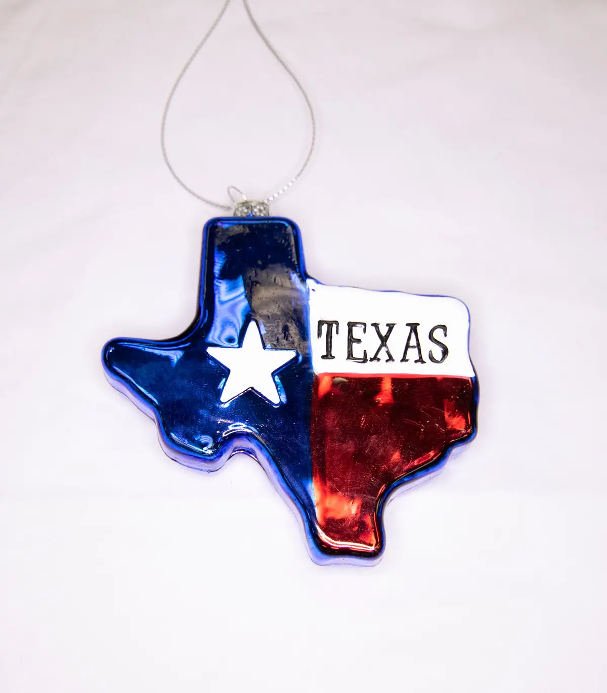 Texas Shaped "Tx Flag" Ornament 1