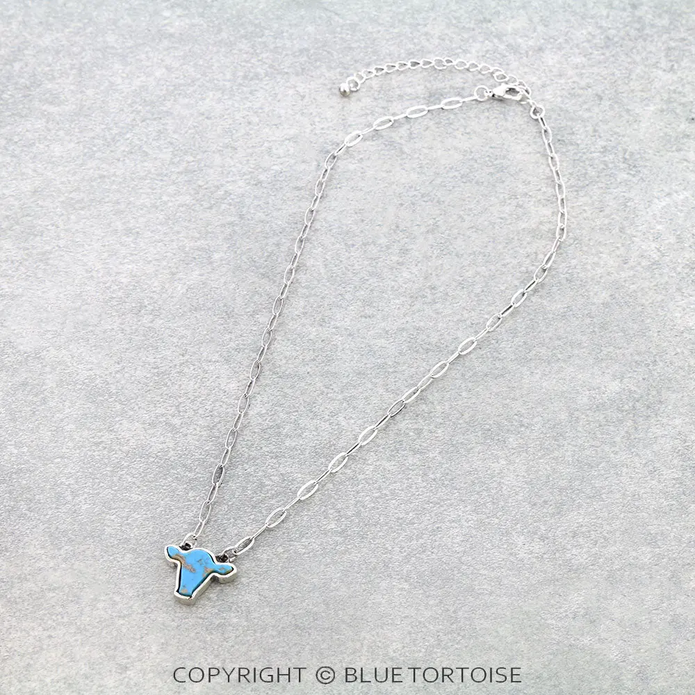 Cow Head Stone Necklace 1