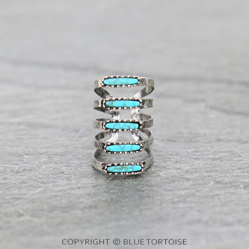Western Design Stone Cuff Ring 1