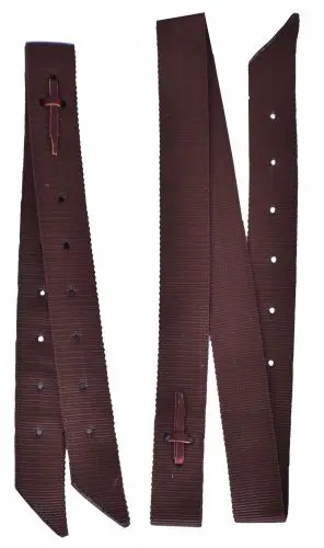 Brown- Showman- Premium Quality Nylon Off Billet And Tie Strap. 1