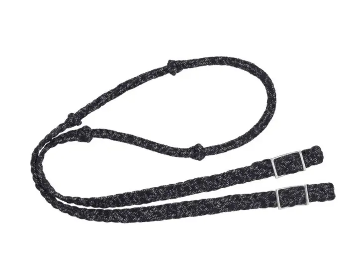 Tough1® Reflective Cord Knot Rope Rein - Black 1
