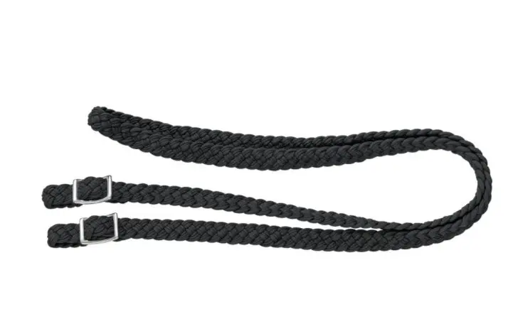 Poly Contest Rein 3/4X8" - Black 1