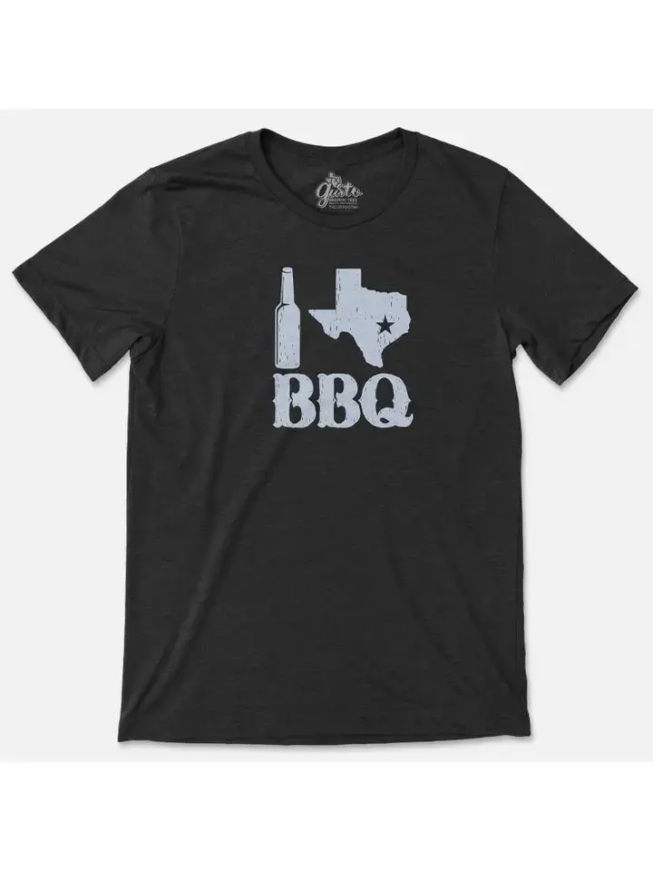 I Love Texas Bbq Unisex T-Shirt - Black Heather 1