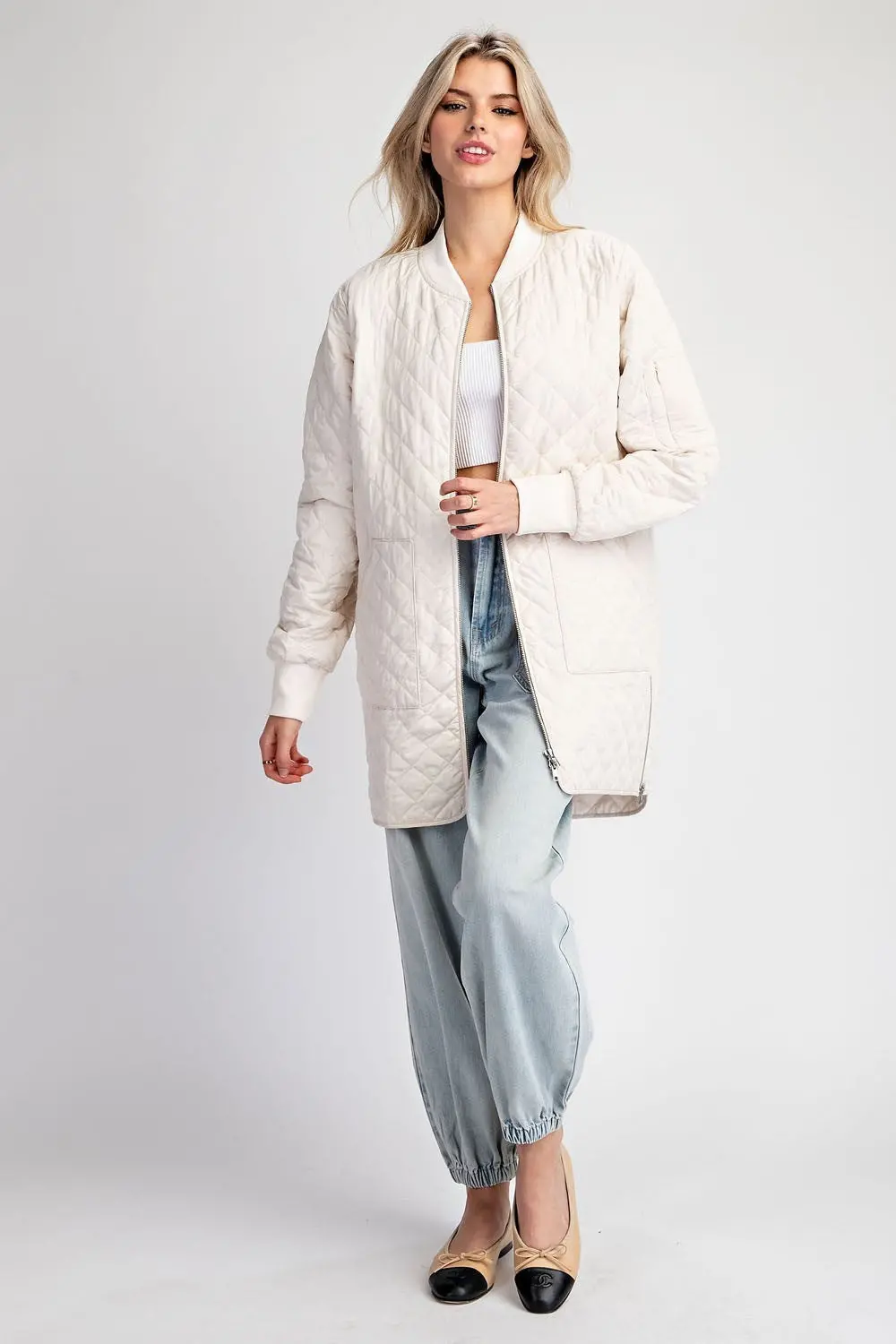 Textured Zip Up Jacket 1