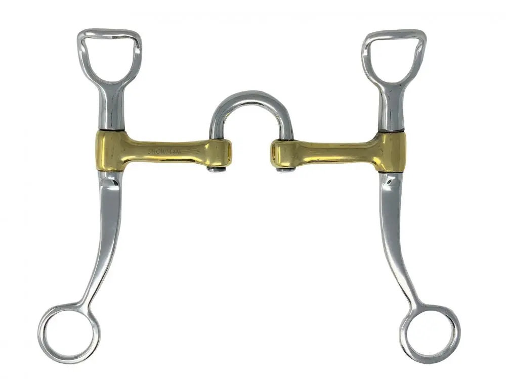 Showman® Stainless Steel Long Shank Western Bit With Ported Mouth. 1