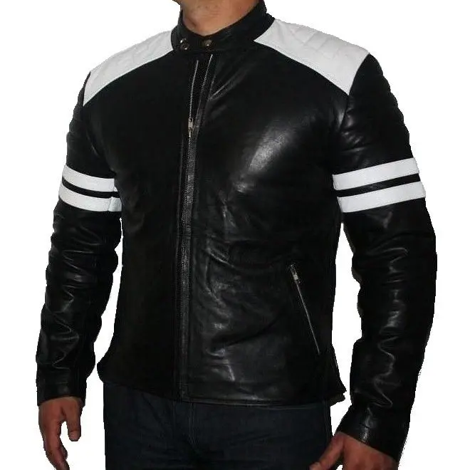 Fight Club: Tyler Durden Project Mayhem Black Leather Jacket Xl 1