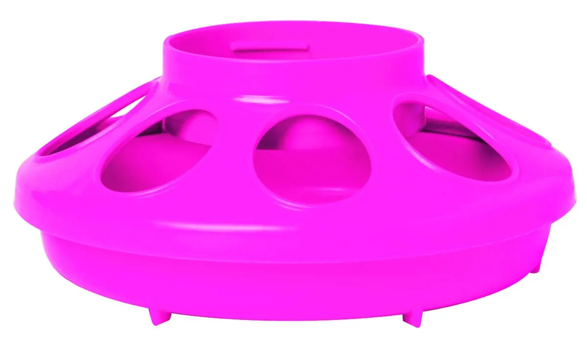 1 Quart Plastic Feeder Base - Hot Pink 1