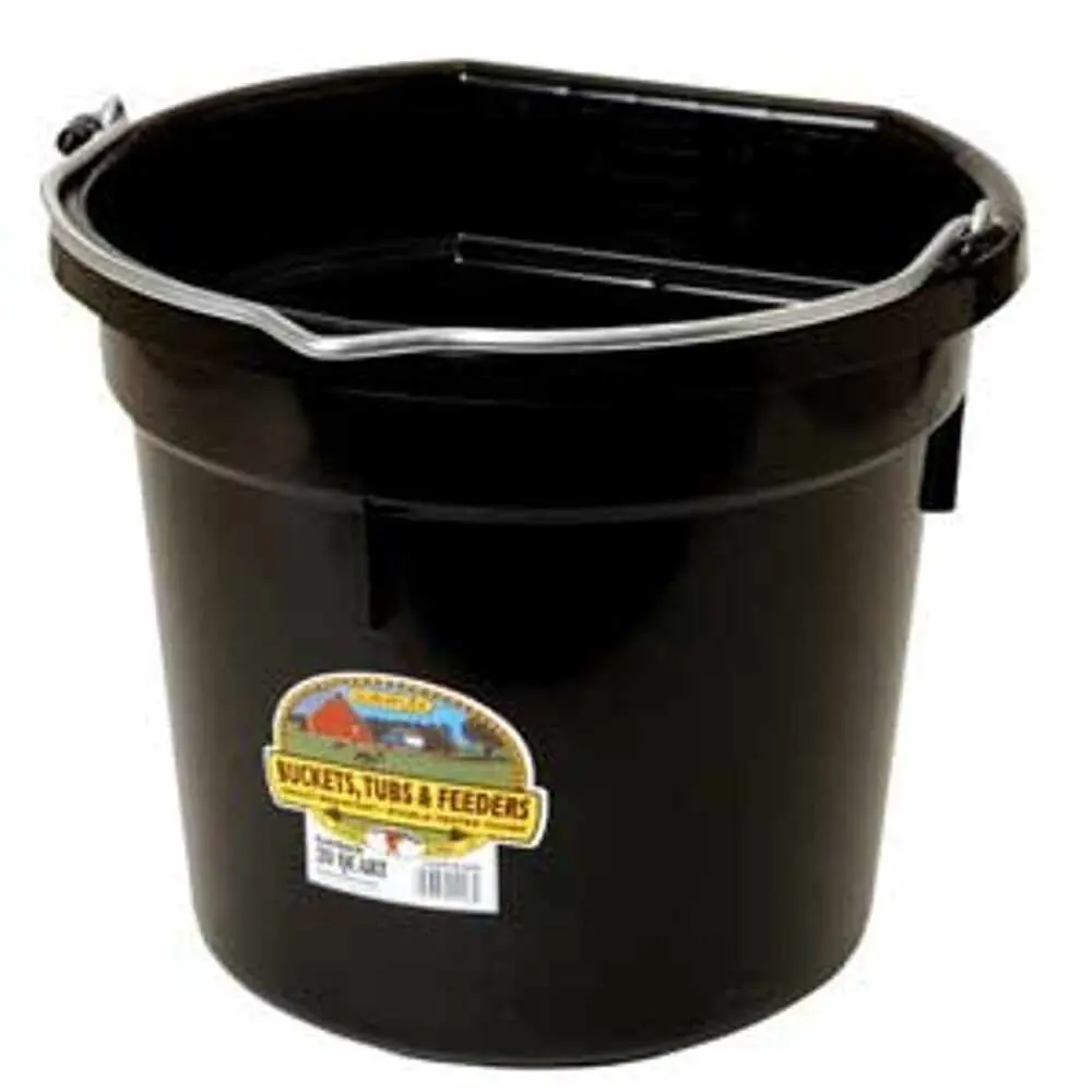 20 Qt. Flat Back - Black 12/Cs. 1