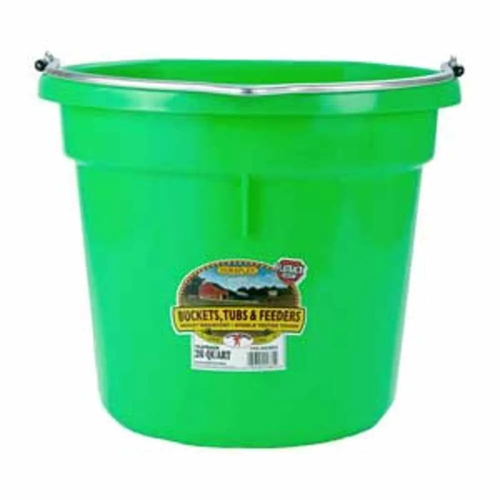 20 Qt. Flat Back- Lime Green 6/Cs 1