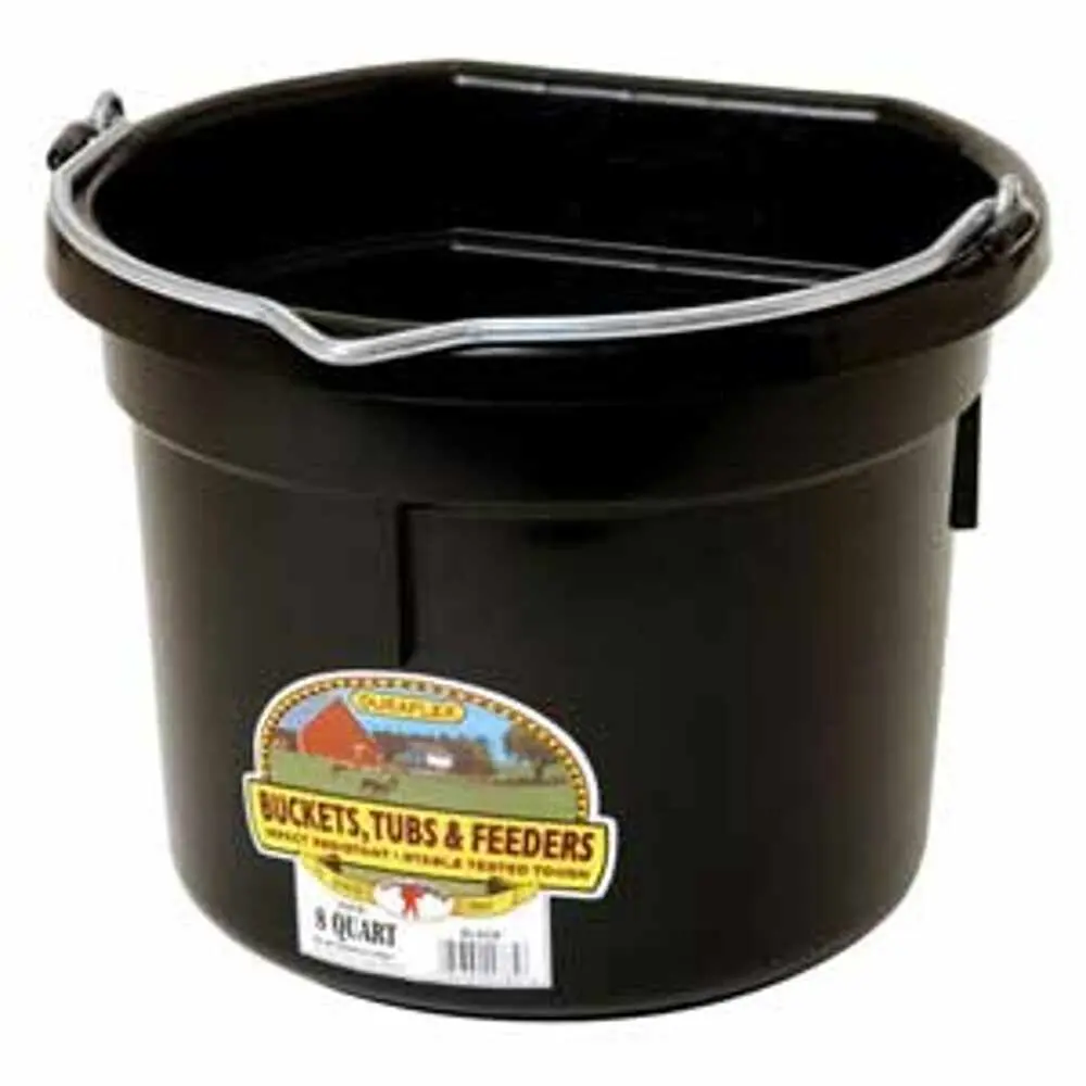 8 Qt. Flat Back - Black 24/Cs. 1