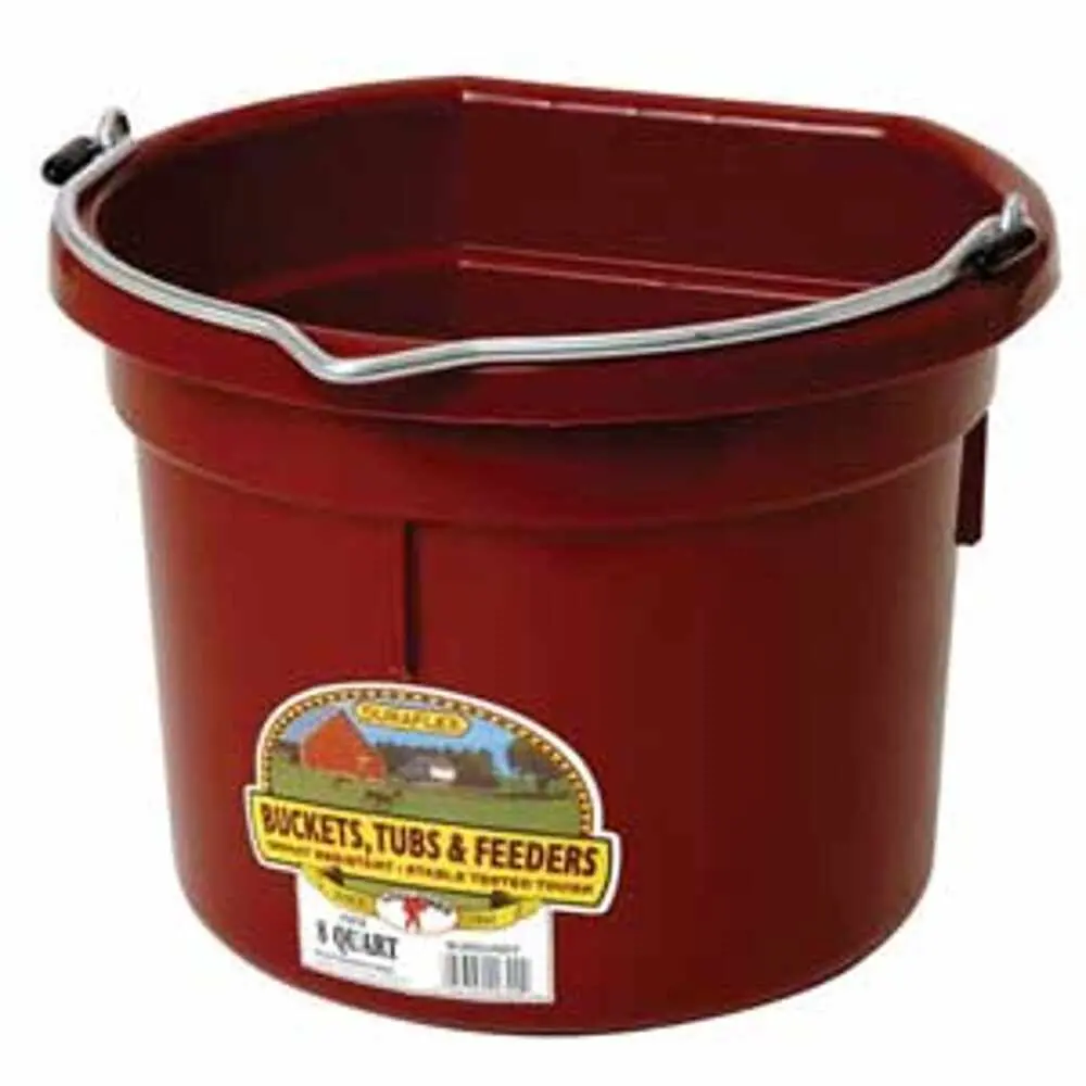 8 Qt. Flat Back - Burgundy 24/Cs 1