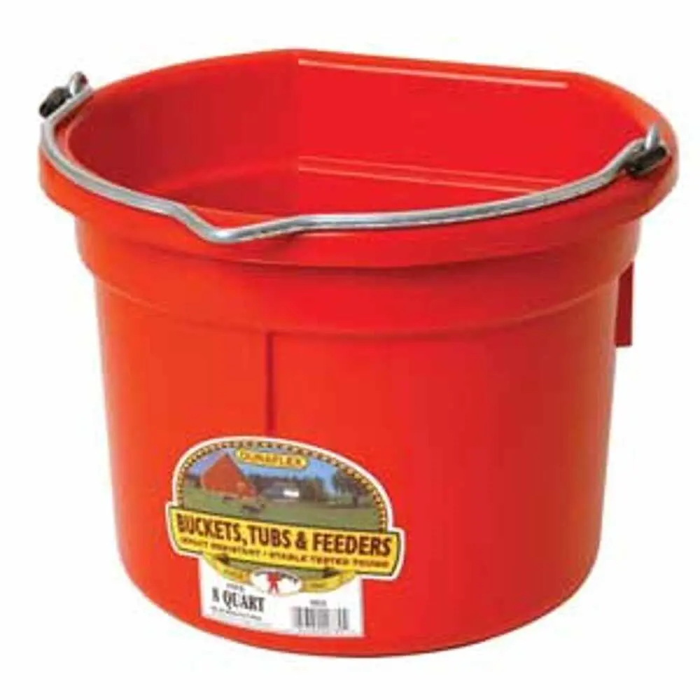 8 Qt. Flat Back - Red 24/Cs. 1