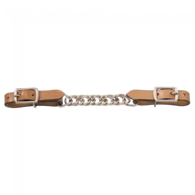 Flat Leather Curb Chain 1