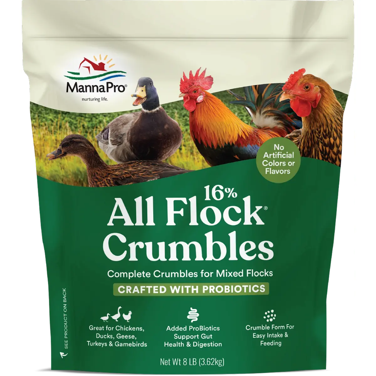All Flock Crumbles W/Probiotic 16% 8 Lb 1