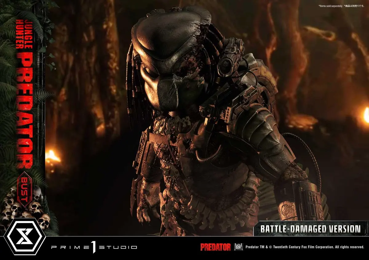 Predator (1987): Jungle Hunter Predator Bust Battle-Damaged 1