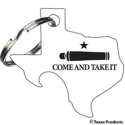 Come And Take It Pop A Top Keychain - White 1