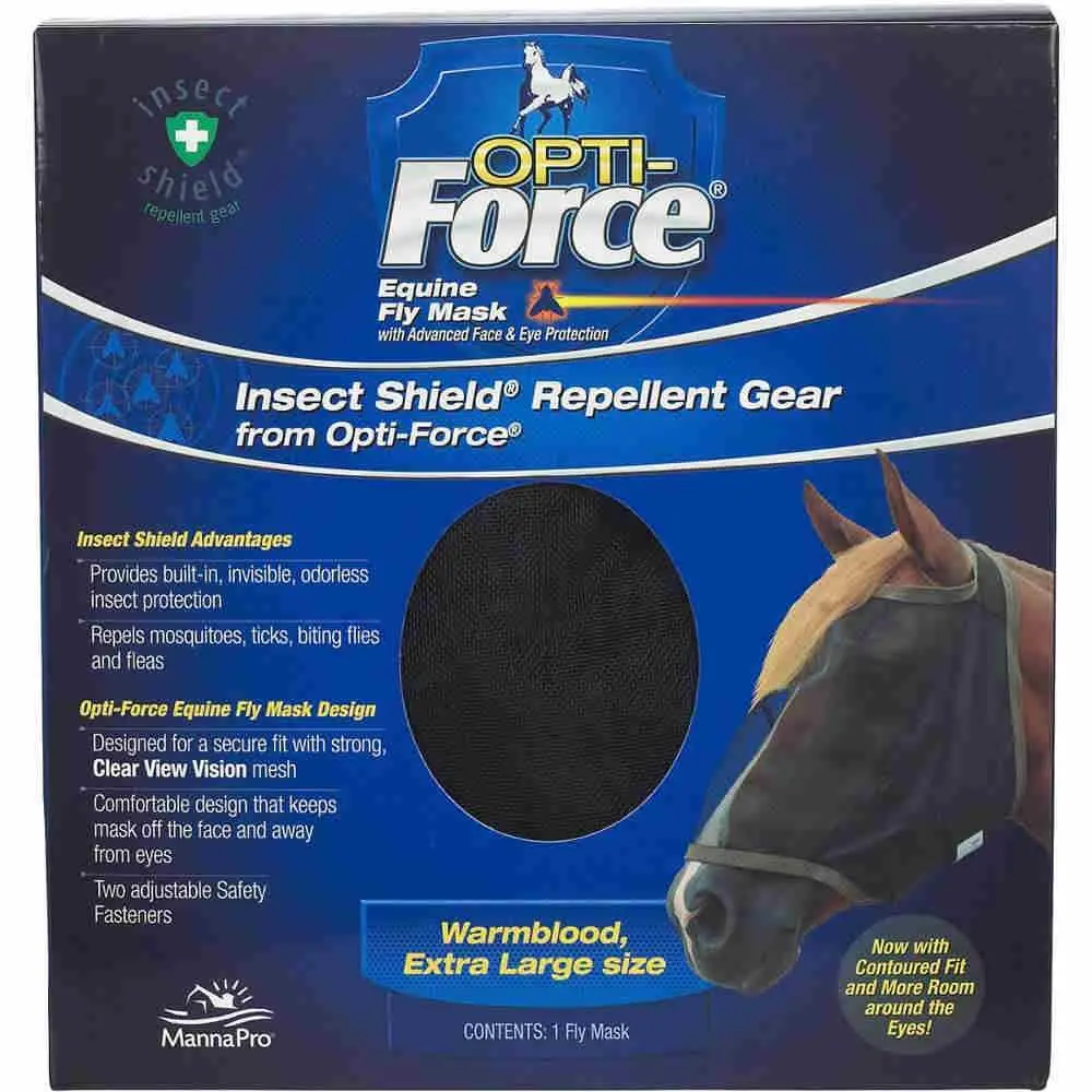 Opti-Force Equine Fly Mask-Large 1
