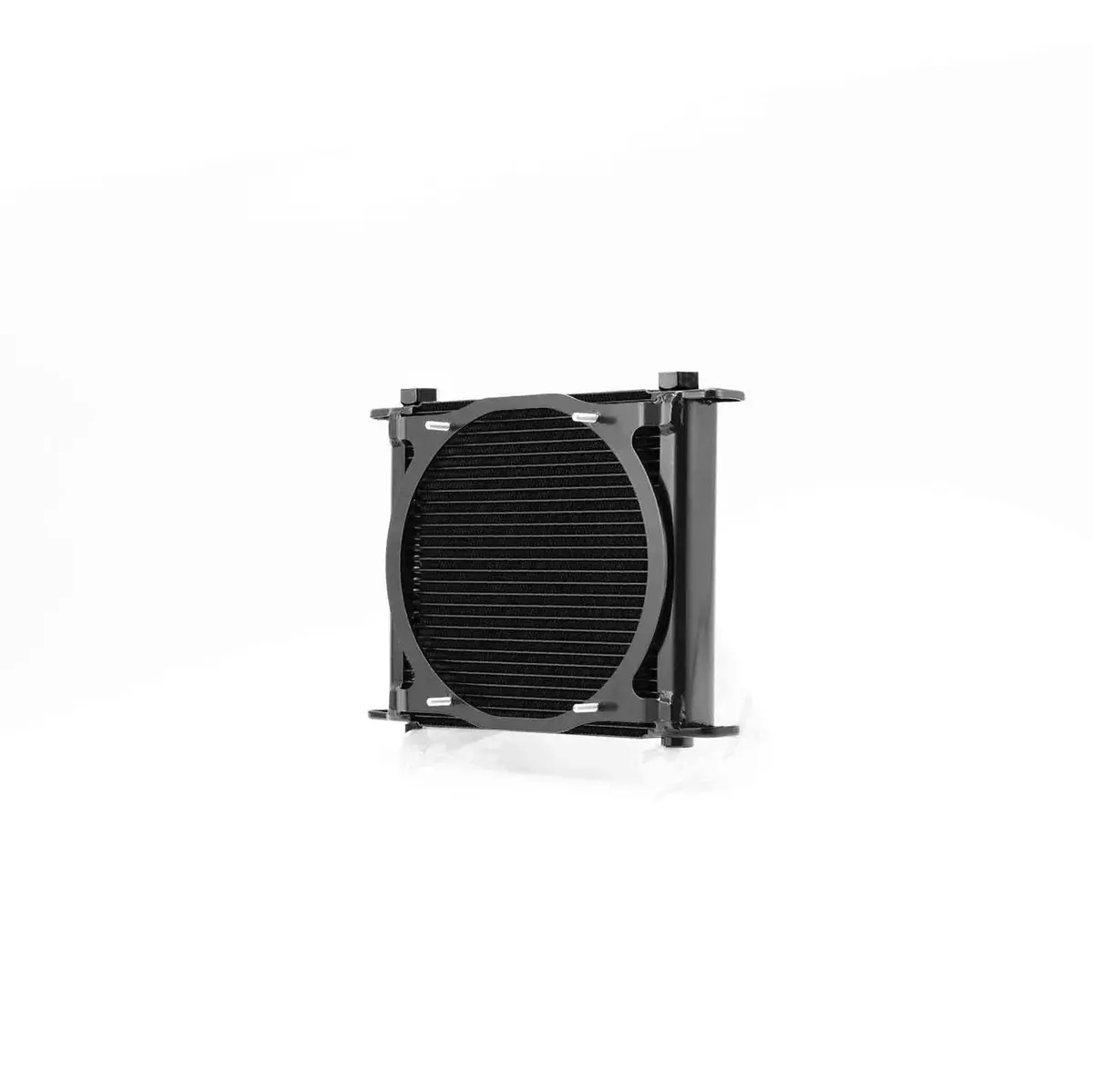 Universal Engine Oil Cooler Plate And Fin 280 X 256 X 37Mm (28 Row) Suits 9" Spal Fan, Temp Switch Boss 1