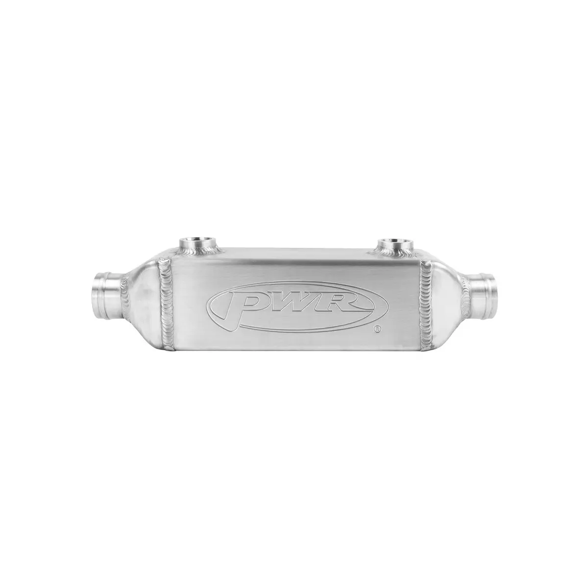 Universal Water To Oil Cooler In-Line 3" X 3" X 8" With 38Mm Outlets 1