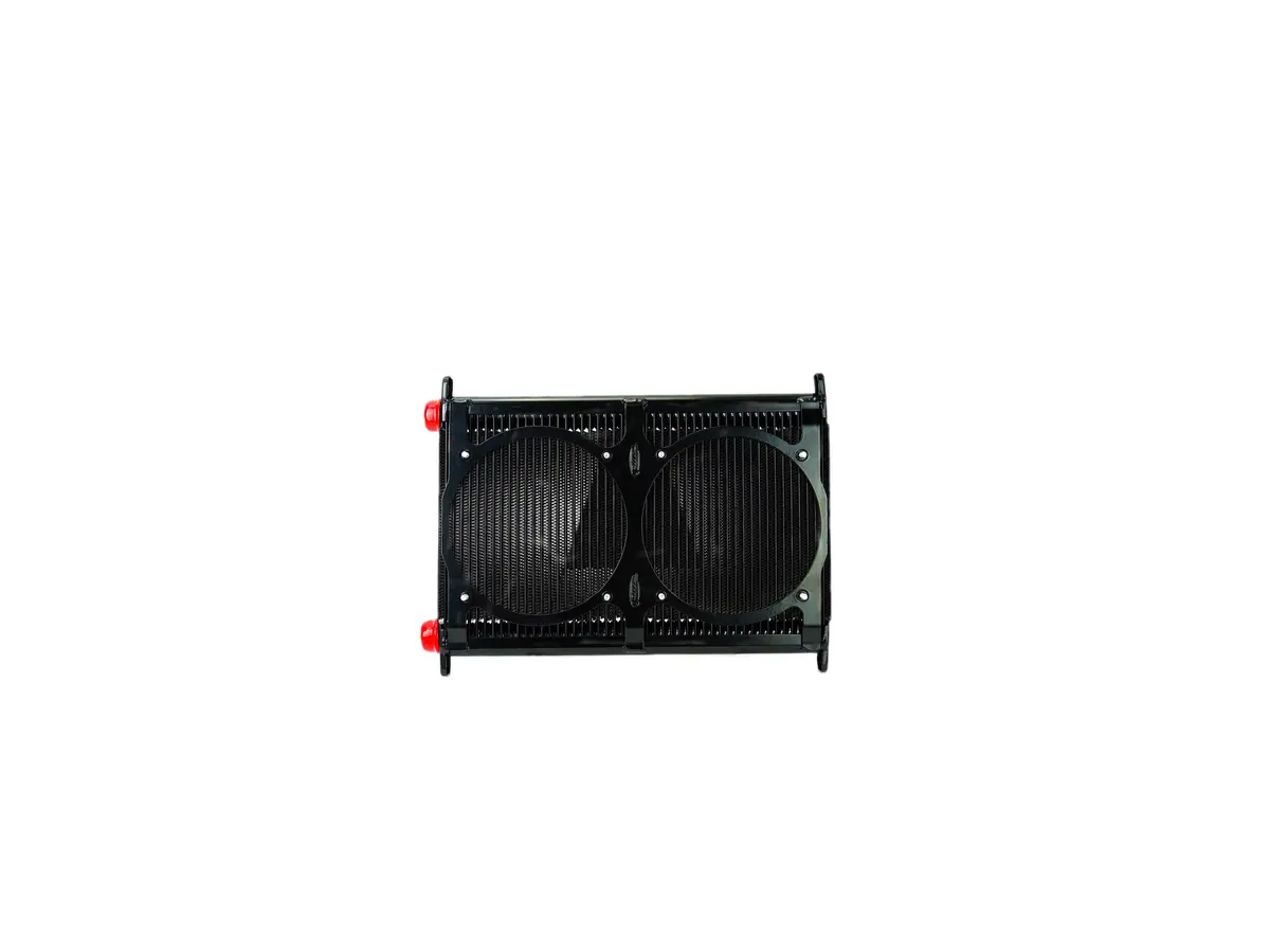 Universal Engine Oil Cooler Plate And Fin 280 X 423 X 37Mm (48 Row) Suits Twin 8" Spal Fans 1