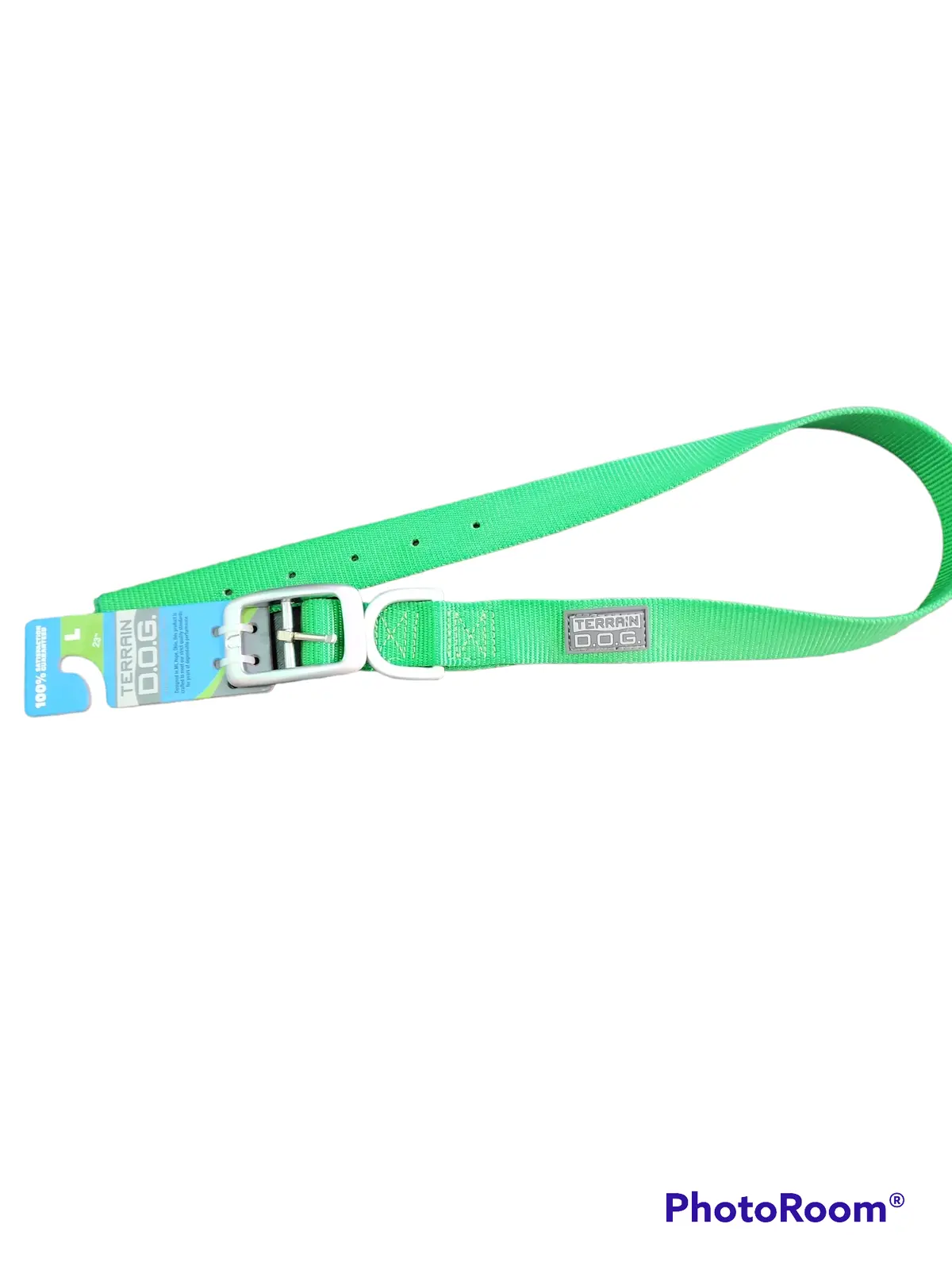 Nylon Single-Ply Dog Collar - Green - 19" L 1