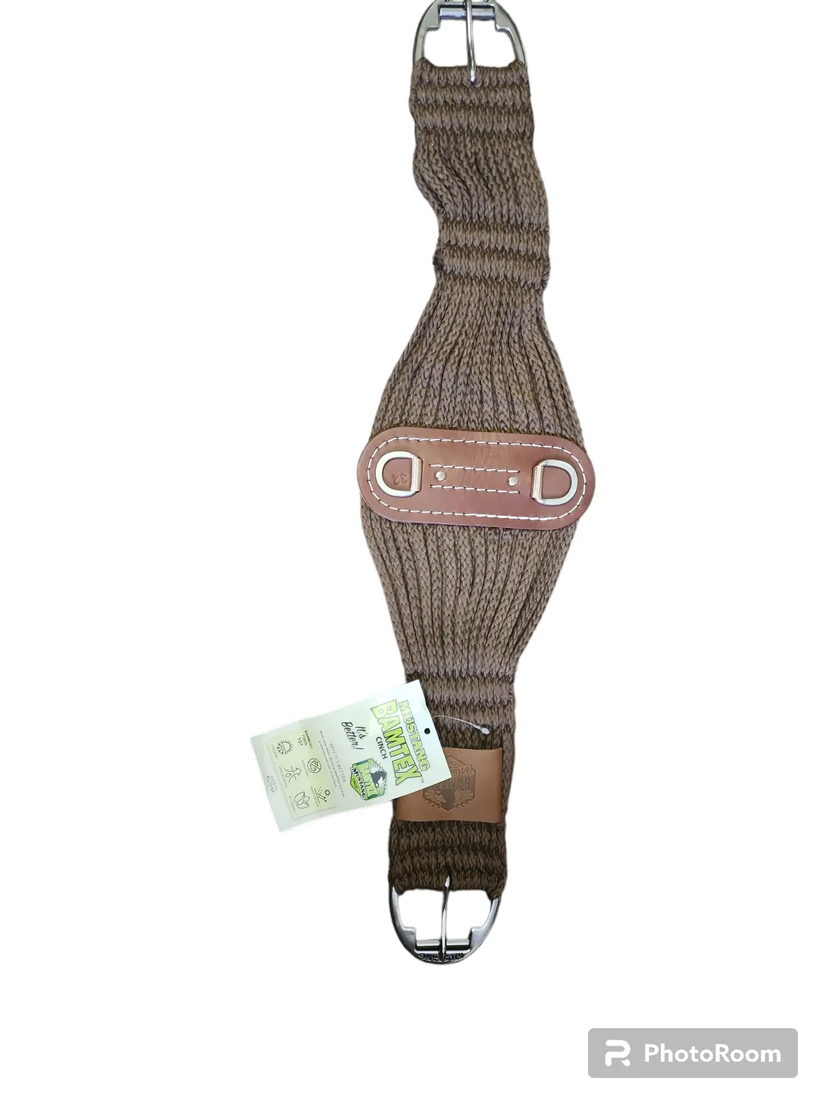 Bamboo Pro-Roller Roper Cinch - Brown - 28" 1