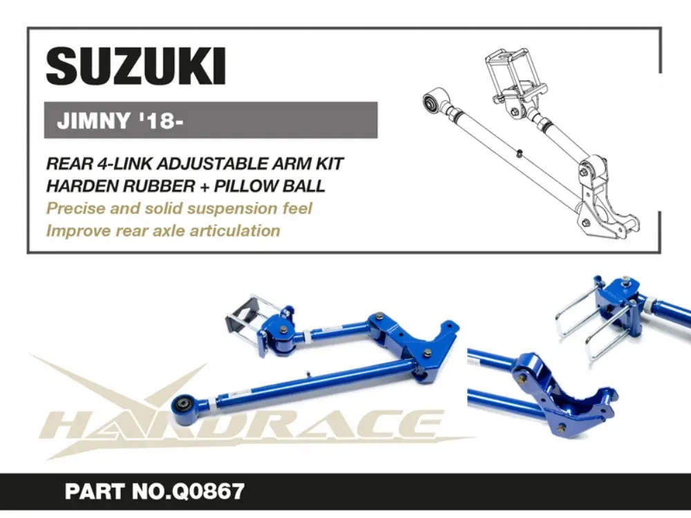 Hardrace Rear Adjustable 4 Link Arm Kit (2018+ Jimny) 2