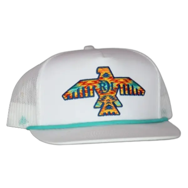 June- White/White/Turquoise-Red Dirt Cap 1