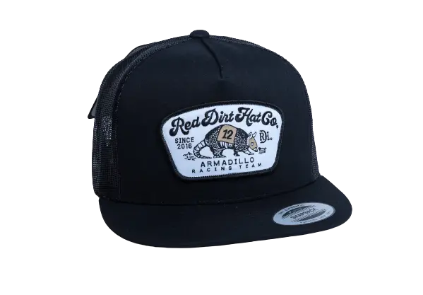 Dos Dillo- Black/Black 5 Panel- Red Dirt Cap 1