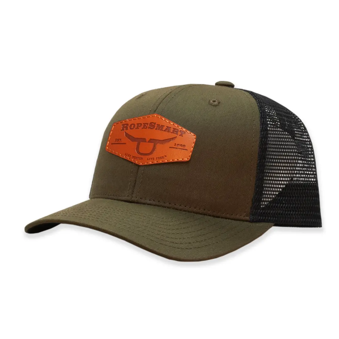 Ropesmart Leather Solo Steer Diamond Patch-Green 1