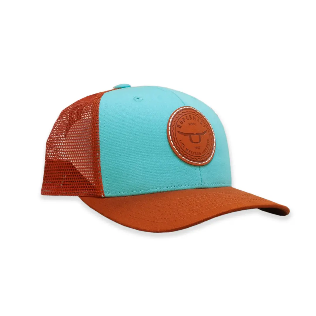 Ropesmart Leather Circle Patch Ocean Blue 1