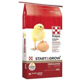 Purina Start And Grow Medicated Crumbles Chick Feed, 50 Lb. Bag 1
