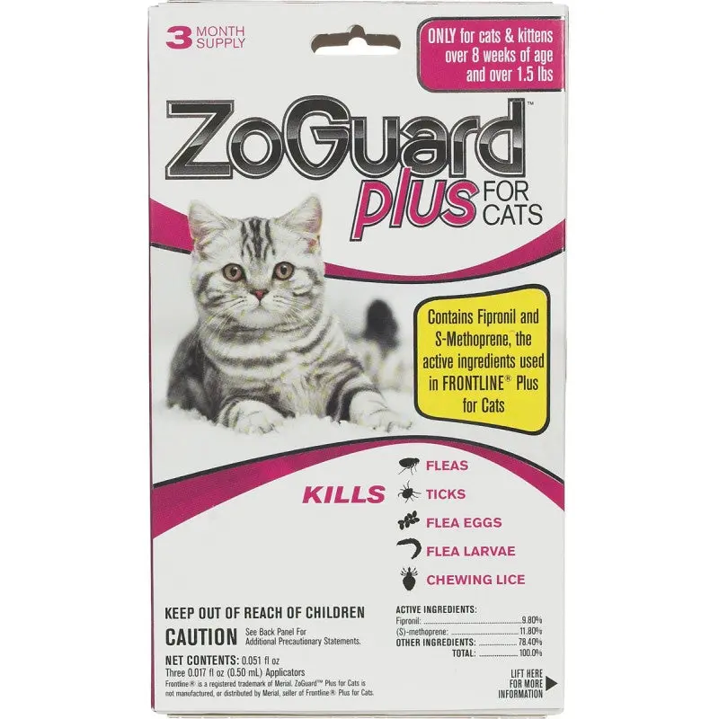Zoguard Plus For Cats - 3 Months 1