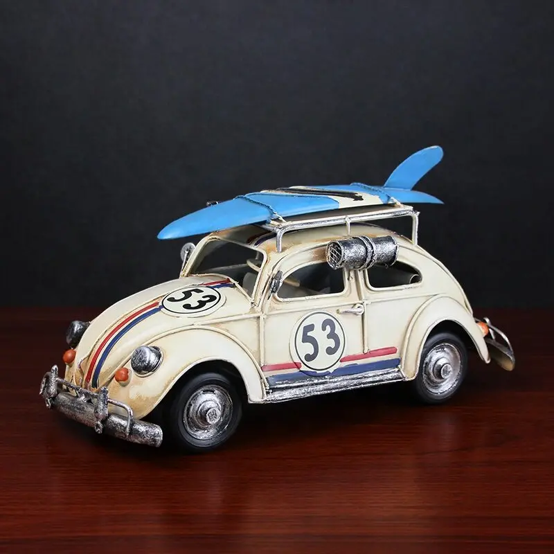 Black Fly Industries Retro Metal Herbie Bug Car Model 1