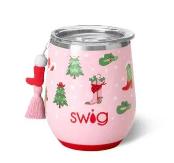Howdy Holidays Stemless Wine Glass 1