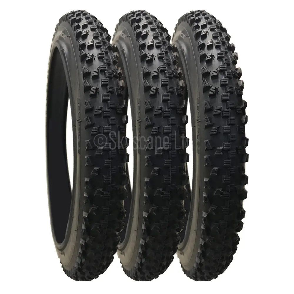 3 Pack - 16 X 1.90” Pram Tyres In Black 1