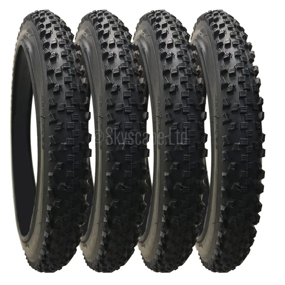 4 Pack - 16 X 1.90” Pram Tyres In Black 1