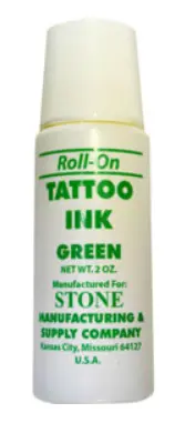 Stone: Tattoo Ink - Green Roll On 2 Oz 1