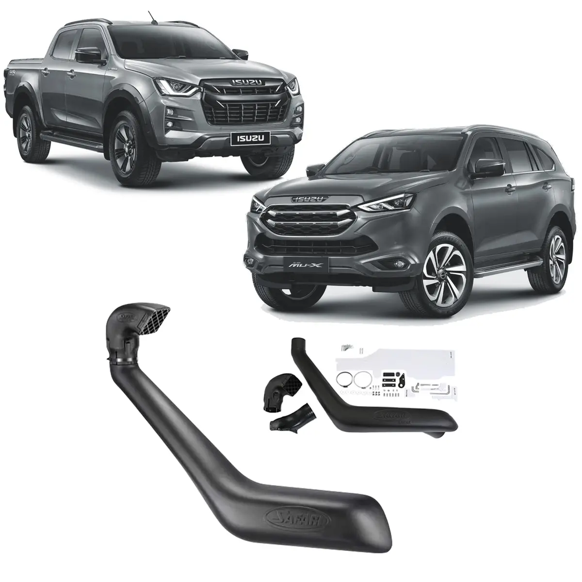Safari Snorkel For Isuzu Mu-X (07/2021 - On), D-Max (07/2020 - On) 1