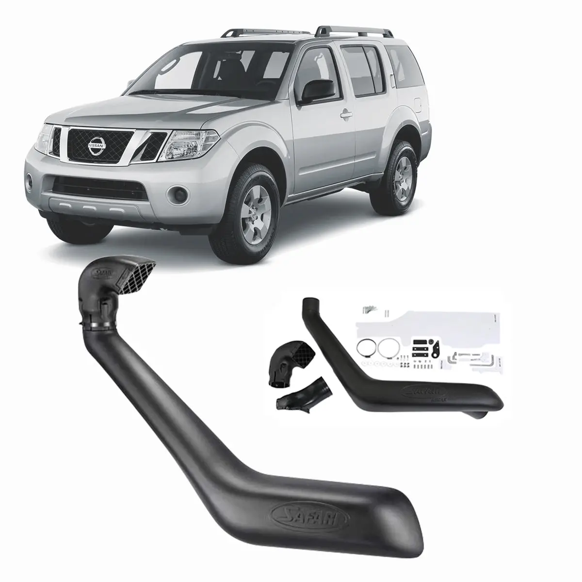 Safari Snorkel To Suit Nissan Pathfinder (07/2005 - 05/2010), Nissan Navara (12/2005 - 10/2009) 1