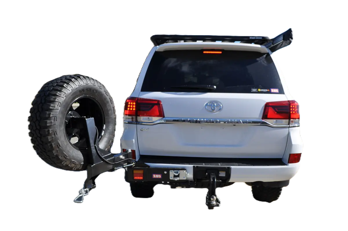 Toyota Landcruiser 200 Series (2012-2015) Lhs Vx/Sahara Or Gxl With Optional Sensors Outback Accessories Single Wheel Carrier 1
