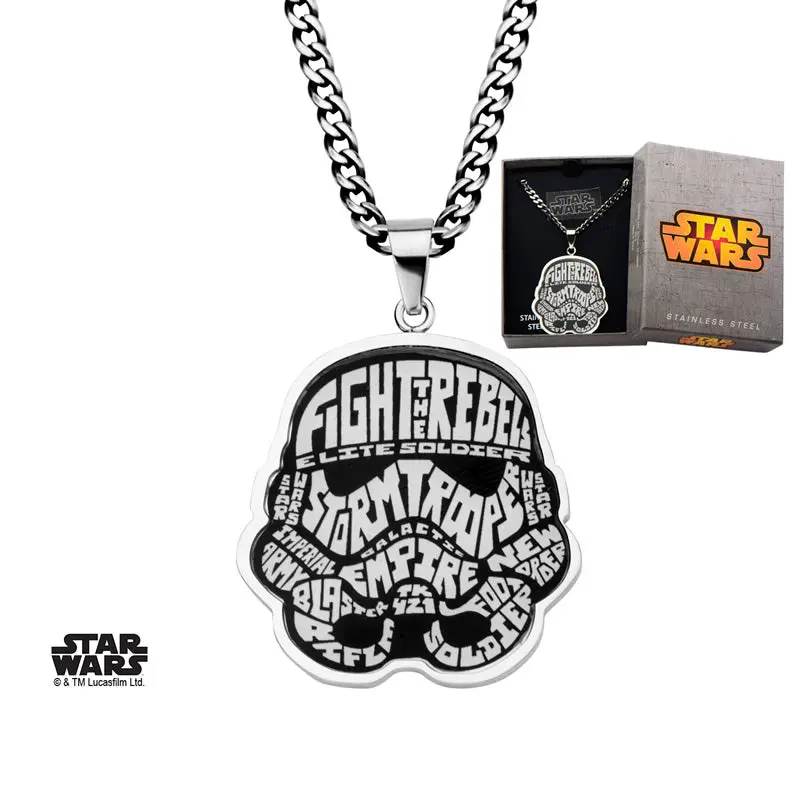 Star Wars: Stormtrooper Helmet Enamel Art Necklace 1