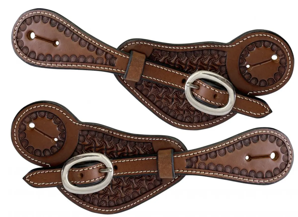 Showman Dark Oil Basket Stamp Mens Spurs 1
