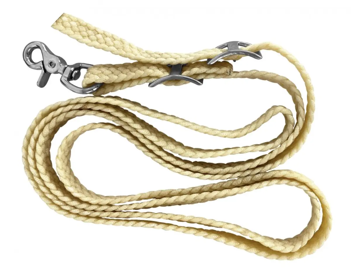 3/4" X 8' Waxed Nylon Competition Reins 1
