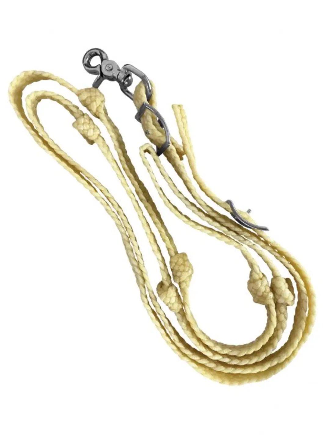 3/4" X 8' Waxed Nylon Knotted Competition Reins. 1