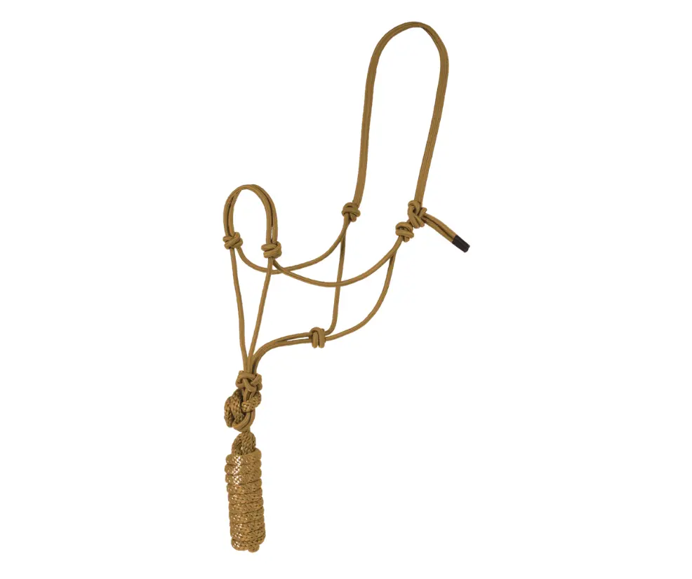 Economy Mountain Rope Halter And Lead - Tan 1