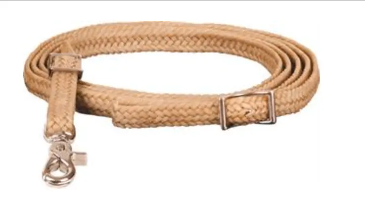 Waxed Knotted Barrel Rein, 5/8" X 8' 1