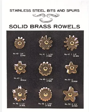 Solid Brass Rowels 2